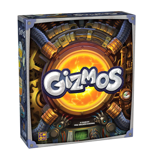 ボードゲーム 戦略的ボードゲーム Gizmos: 2nd Edition 科学博覧会 連鎖反応 エンジンビルディング 112枚のGizmosカード 52個のエネルギー球 プラスチック製エネルギーディスペンサー 4個のエネルギーリング 輸入英語版 日本語説明書なし - Trade Center
