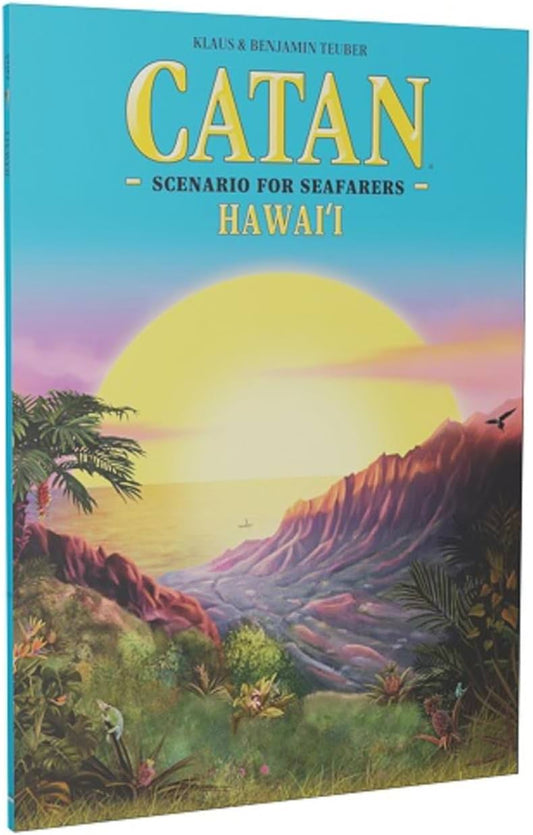 ボードゲーム CATAN Hawai'iシナリオ CATAN Seafarers拡張版 太平洋の楽園 熱帯の島々 戦略的開拓 漁業要素 魚トークン 漁船 魚市場カード ハワイ文化 歴史 英語表記 3-6人用 75分 10歳以上 ストラテジーゲーム