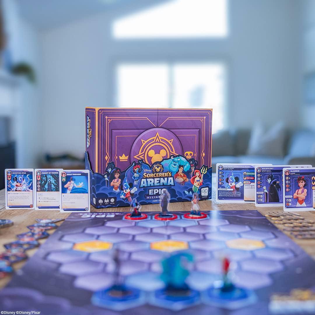 ボードゲーム ディズニー・ソーサラーズ・アリーナ エピック・アライアンス・コアセット Disney 人気キャラクター戦略的バトル アクリルフィギュア搭載 ルールブック付き 拡張可能 美麗イラスト 日本ファン必見 