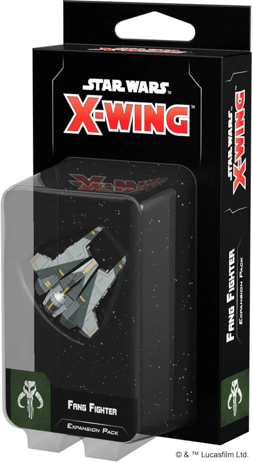 ボードゲーム Star Wars X-Wing Fang Fighter Expansion Pack Atomic Mass 高品質塗装済みマンダロリアン象徴的戦闘機精密ミニチュア多数カードアップグレード戦術的機動性ピボット翼宇宙戦闘拡張パック