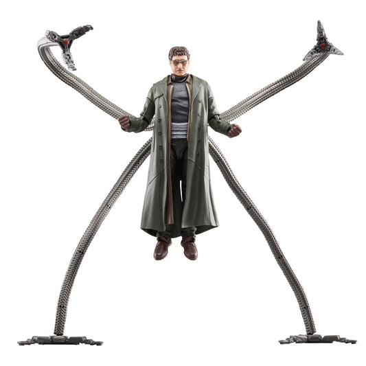 アクションフィギュア Marvel Legends Series ドクター・オクトパス スパイダーマン ノー・ウェイ・ホーム ハズブロ 15cm 機械式触手 4本 多可動ポイント 差替ハンドパーツ 4種 精巧塗装 映画再現 ファンコレクター向け