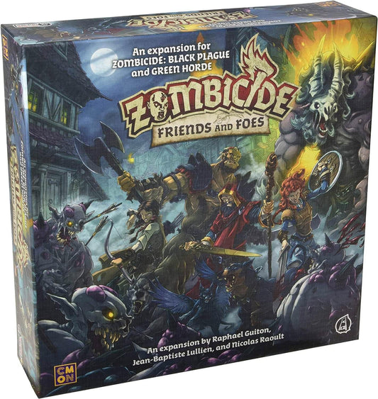 ボードゲーム Zombicide Green Horde Friends and Foes 拡張セット 社人気 Black Plague Green Horde 対応 新たな使い魔 生存者 タインテッドゾンビ 追加装備 クエスト 新地形 タイル 戦略拡大 プレイヤー1から6人対応 