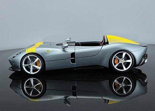 アウトレット品 ミニカー フェラーリ モンザSP1 1/18 ダイキャストモデルカー シルバー ボディカラー コレクション向け 精密再現 シングルシーター 流麗ボディライン インテリア精密 モデルカー 限定生産 ブランド フェラーリ 特別仕様 ダイキャスト製