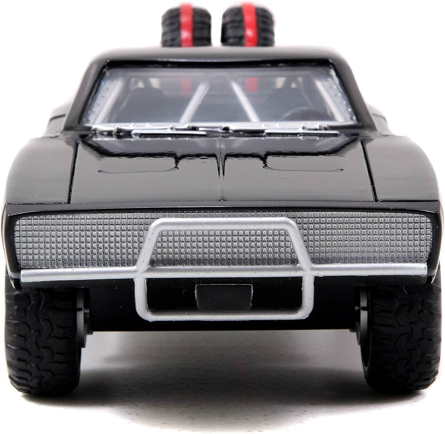 アウトレット品 ミニカー 1970年式ダッジチャージャー ワイルドスピード SKY MISSION ダイキャスト ブランド マットブラック オフロード仕様 大径タイヤ リフトアップサスペンション 牽引フック ルーフキャリア 高精細インテリア