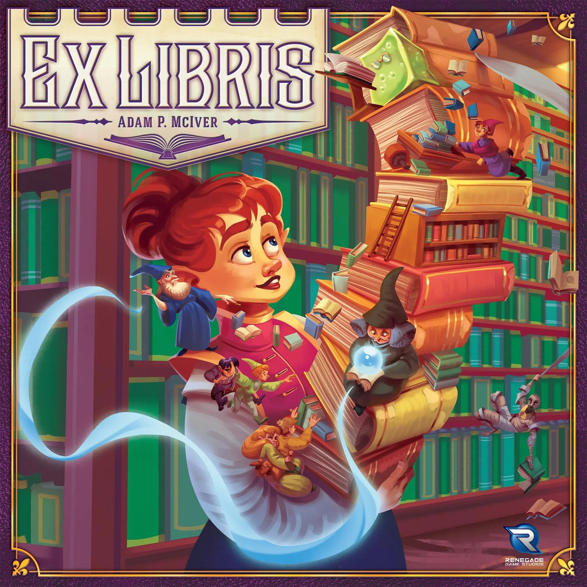ボードゲーム Ex Libris Second Edition Renegade Game Studio 魔法の街で珍しい本を集めて図書館の蔵書を戦略的に構築するハンドマネジメントオープンドラフティングセットコレクション 