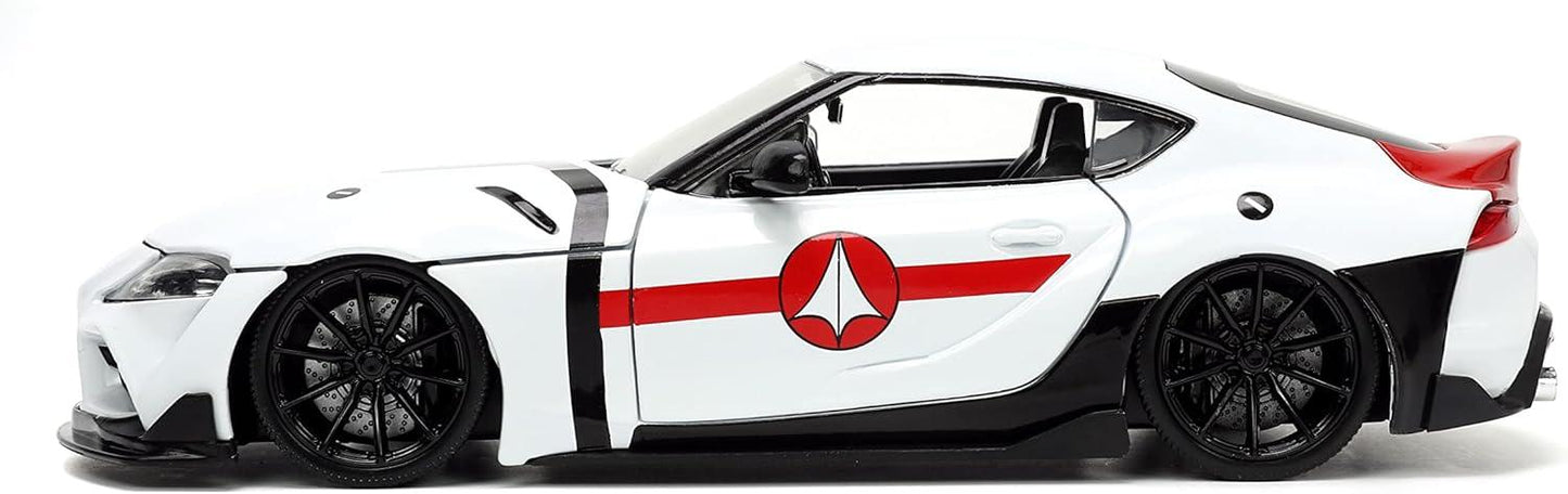 アウトレット品 ミニチュアカー トヨタスープラ ダイキャストモデル Robotech 公式ライセンス 1 24スケール 2020年モデル 緻密に再現された流麗なボディライン 力強さと忠実なディテール リックハンターフィギュア付き 約7センチ高さ