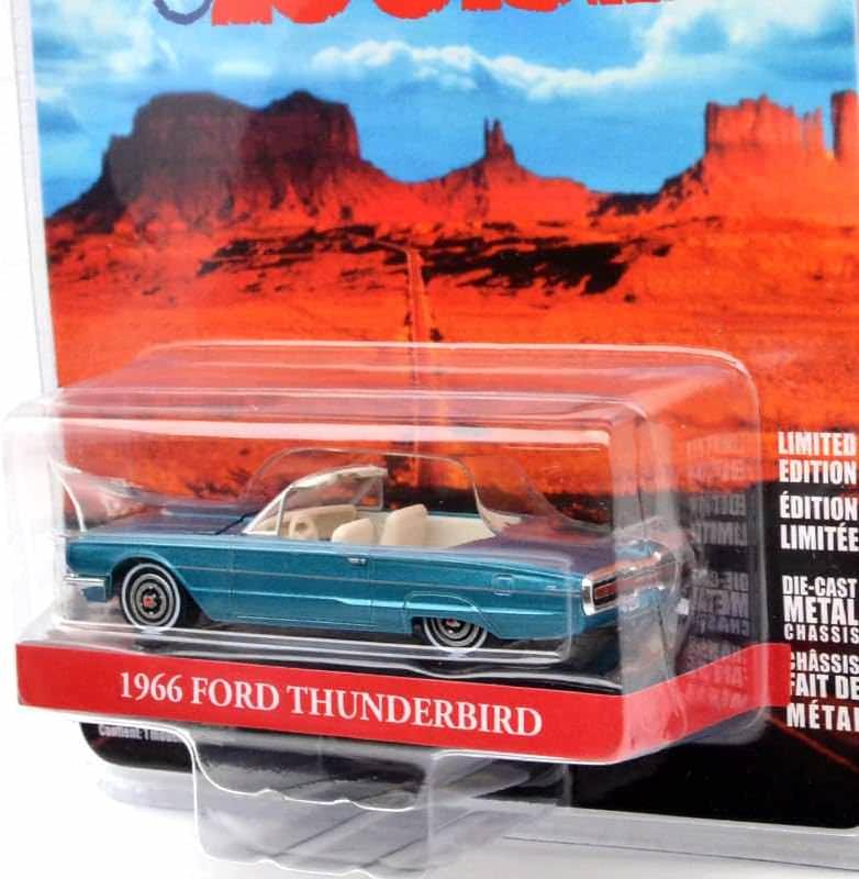 ミニカー フォード サンダーバード 1966 GREENLIGHT グリーンライト テルマ&ルイーズ 映画モデル 1/64スケール 精密再現 高い製作技術 流麗なボディライン 特徴的フロントグリル 忠実表現 コンパクトサイズ コレクション プレゼント 映画ファン