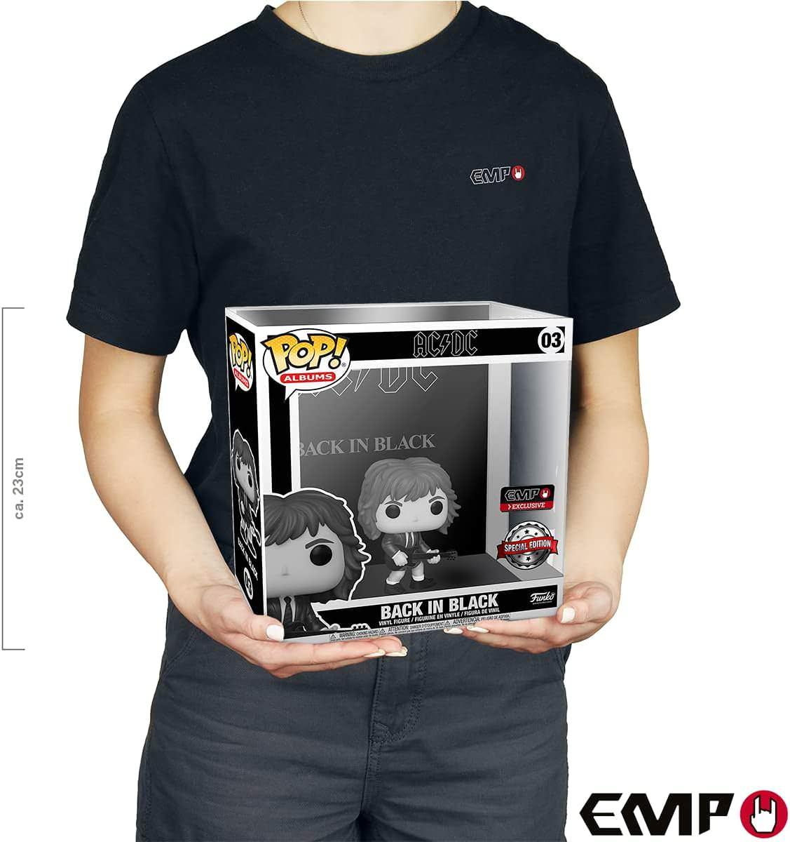 フィギュア FUNKO POP ALBUMS AC/DC BACK IN BLACK B&W コレクタブル ロックバンド フィギュア ブラック＆ホワイト モノクローム ビニール製 安全 純粋 ロックンロール エネルギー 伝説的 音楽的遺産 忠実再現 迫力あるリードギター