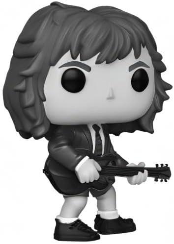 フィギュア FUNKO POP ALBUMS AC/DC BACK IN BLACK B&W コレクタブル ロックバンド フィギュア ブラック＆ホワイト モノクローム ビニール製 安全 純粋 ロックンロール エネルギー 伝説的 音楽的遺産 忠実再現 迫力あるリードギター