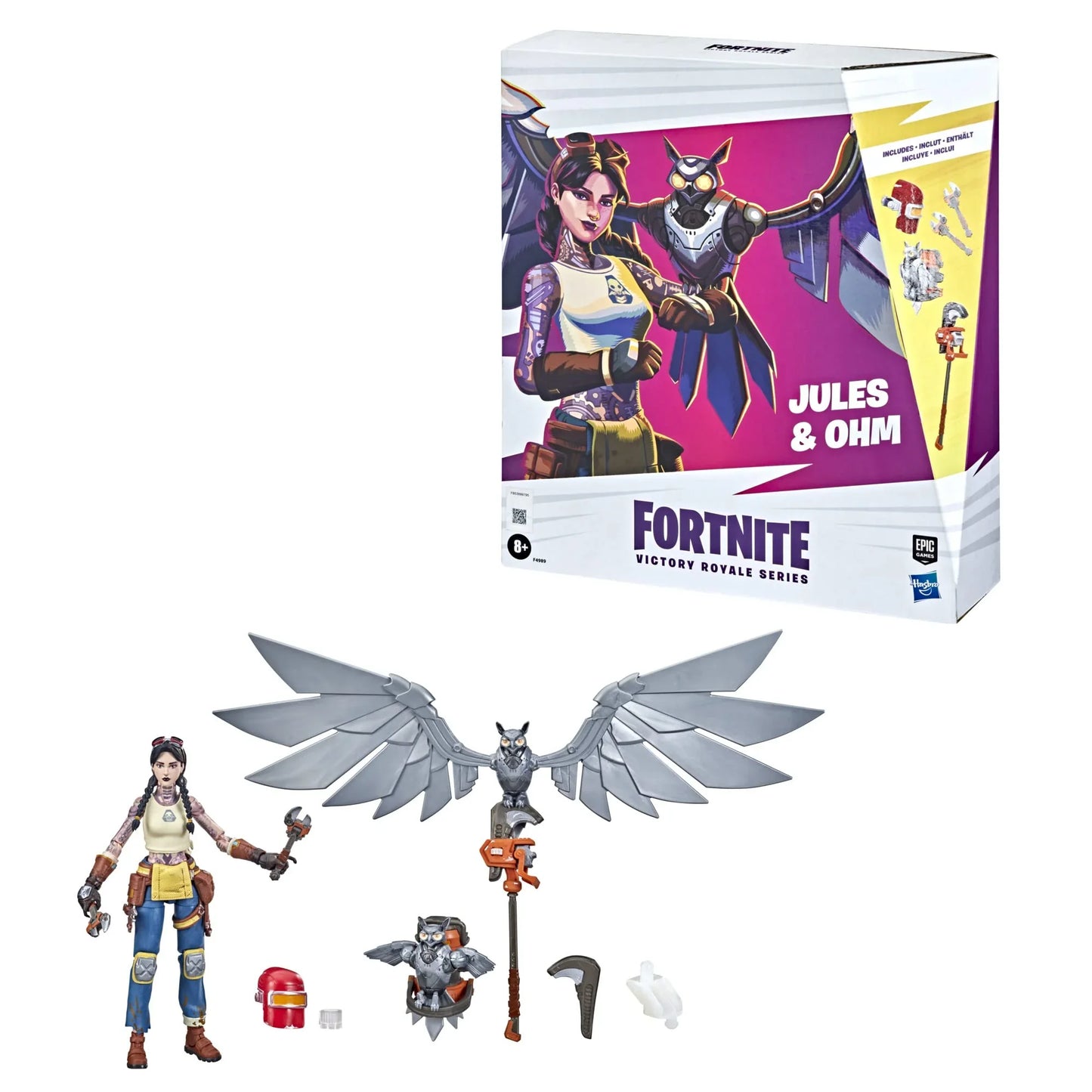 アクションフィギュア フォートナイト ジュールズ オーム ビクトリーロイヤルシリーズ ハズブロ 6インチ 高可動 ポーズ多彩 交換用翼 溶接マスク レンチャー付き ペットバックブリング付き 2パック デラックスセット