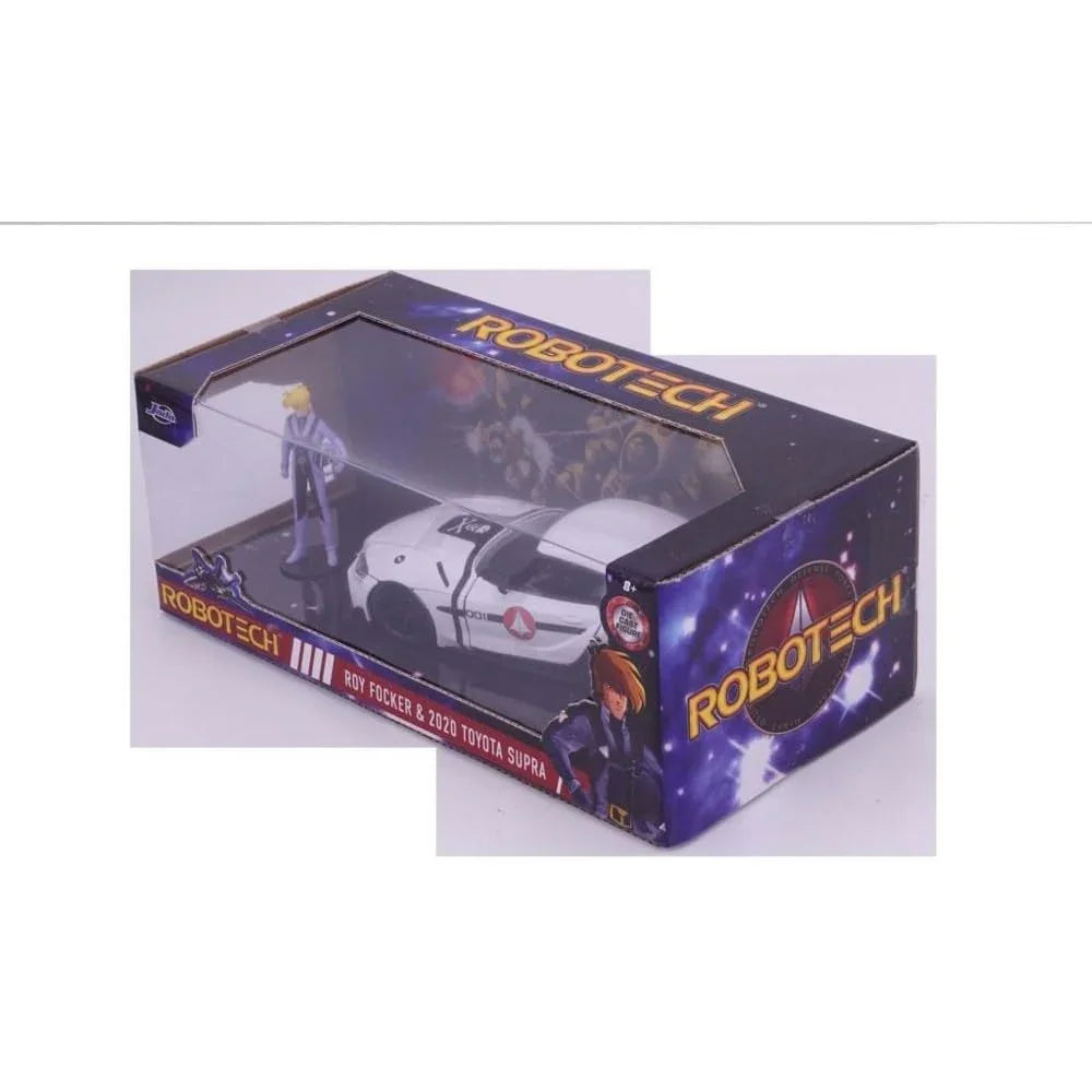 アウトレット品 ミニチュアモデル トヨタ スープラ 2020 ROBOTECH ロイ フォッカー コラボレーション ダイキャスト 重厚質感 精密再現 1:24スケール スポーツカー アニメ キャラクターフィギュア付 最新テクノロジー 洗練スタイリング
