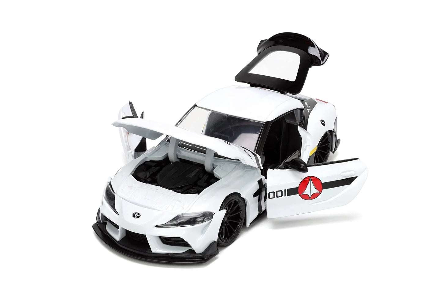 アウトレット品 ミニチュアモデル トヨタ スープラ 2020 ROBOTECH ロイ フォッカー コラボレーション ダイキャスト 重厚質感 精密再現 1:24スケール スポーツカー アニメ キャラクターフィギュア付 最新テクノロジー 洗練スタイリング