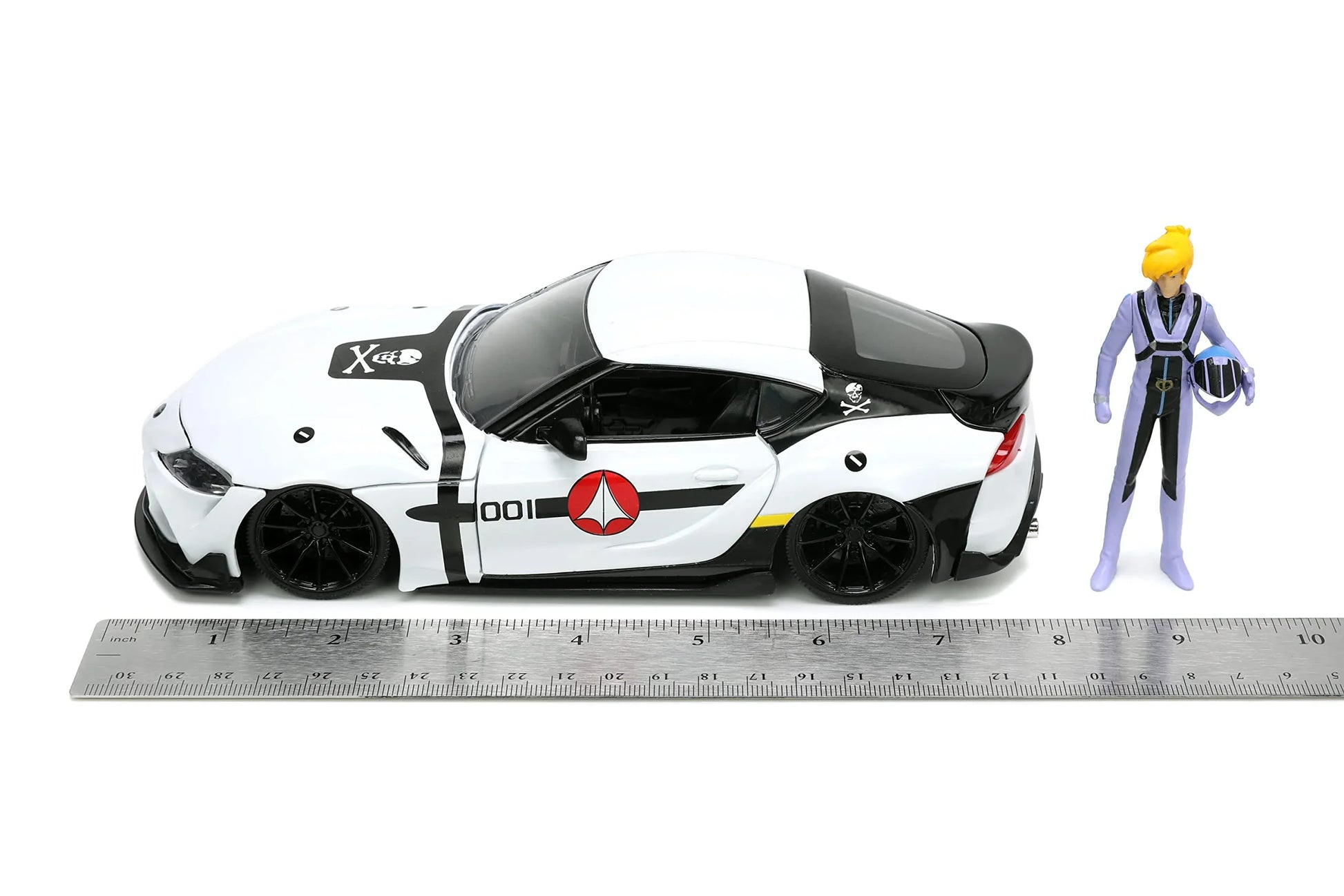 アウトレット品 ミニチュアモデル トヨタ スープラ 2020 ROBOTECH ロイ フォッカー コラボレーション ダイキャスト 重厚質感 精密再現 1:24スケール スポーツカー アニメ キャラクターフィギュア付 最新テクノロジー 洗練スタイリング