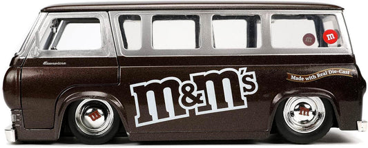 ミニカー フォード エコノライン MMs 1965 1/24 スケール ジャダトイズ 高品質 レトロ雰囲気漂うボディライン 愛らしいMMsデザイン フロントグリル ヘッドライト ホイール細部再現 コレクター アイテム お部屋アクセント ヴィンテージ感演出