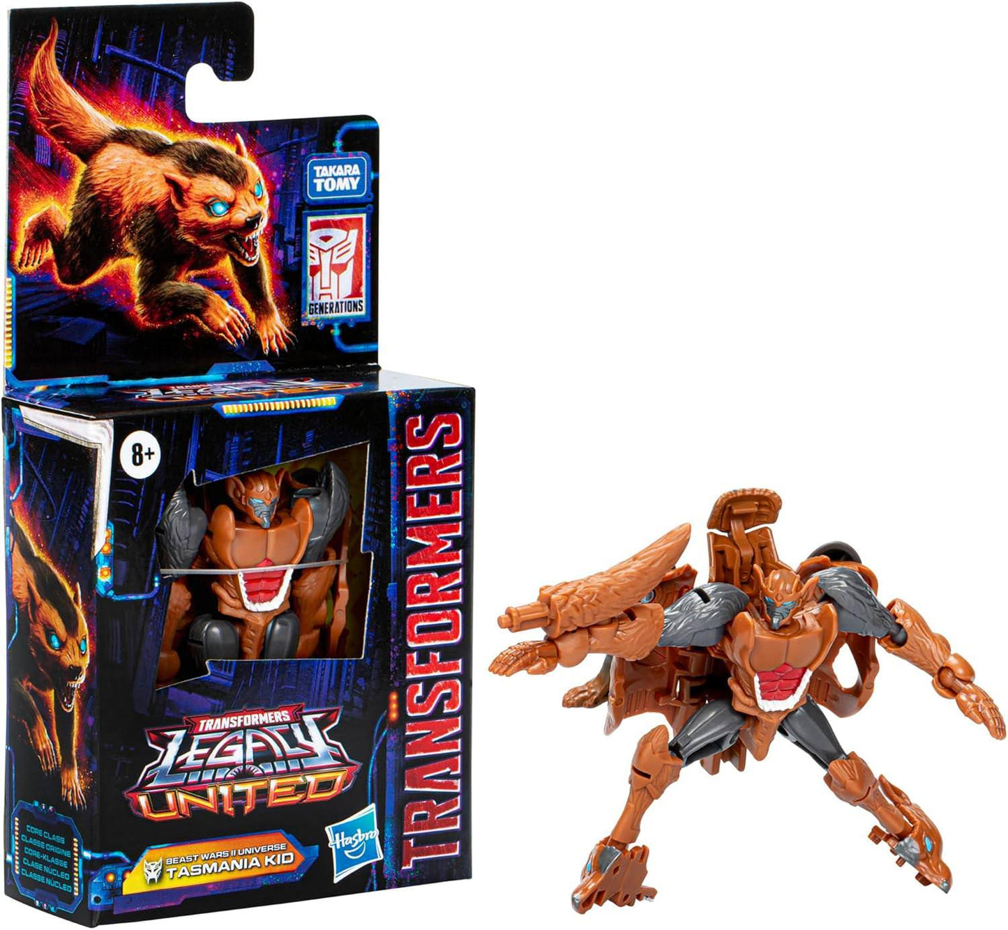 トランスフォーマー アクションフィギュア ビーストウォーズII タスマニアキッド レガシーユナイテッド コアクラス 全長8.9cm 20ステップ変形 ロボットモード タスマニアデビルモード テイルキャノン付属 頭部腕脚可動 40周年記念レガシーシリーズ ハズブロ公式 - Trade Center