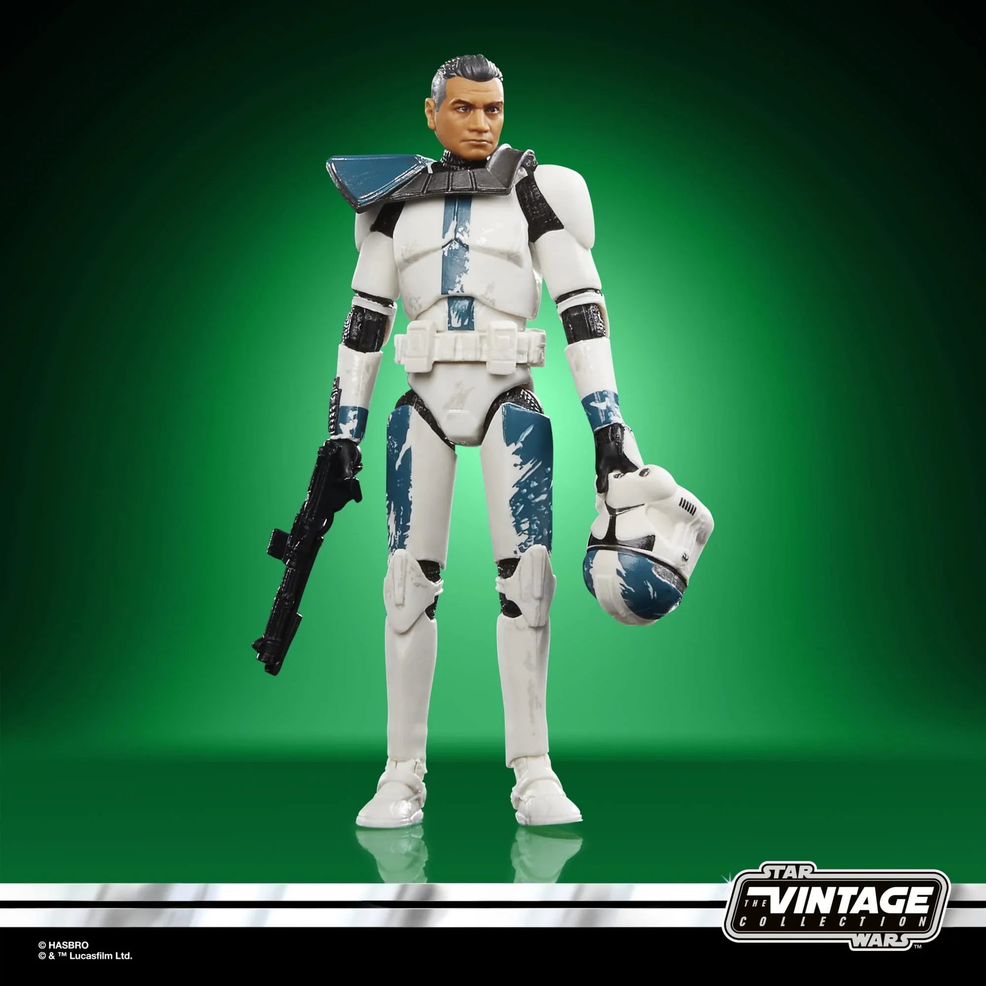 フィギュア スター・ウォーズ クローン・キャプテン・ハウザー ビンテージコレクション ハズブロ レトロパッケージ 10cm 可動関節 取り外し可能ヘルメット ブラスター付き エピソード6 40周年記念 限定品 戦闘用装甲精密再現 シリーズ 並行輸入品