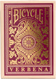 プレイングカード Bicycle Verbena バイスクル バーベナ プレミアムプレイングカード 美しい濃い紫色の花柄デザイン 持続可能な亜麻カードストック使用 米国製エアクッション仕上げ 快適なシャッフル操作性 アートピース 