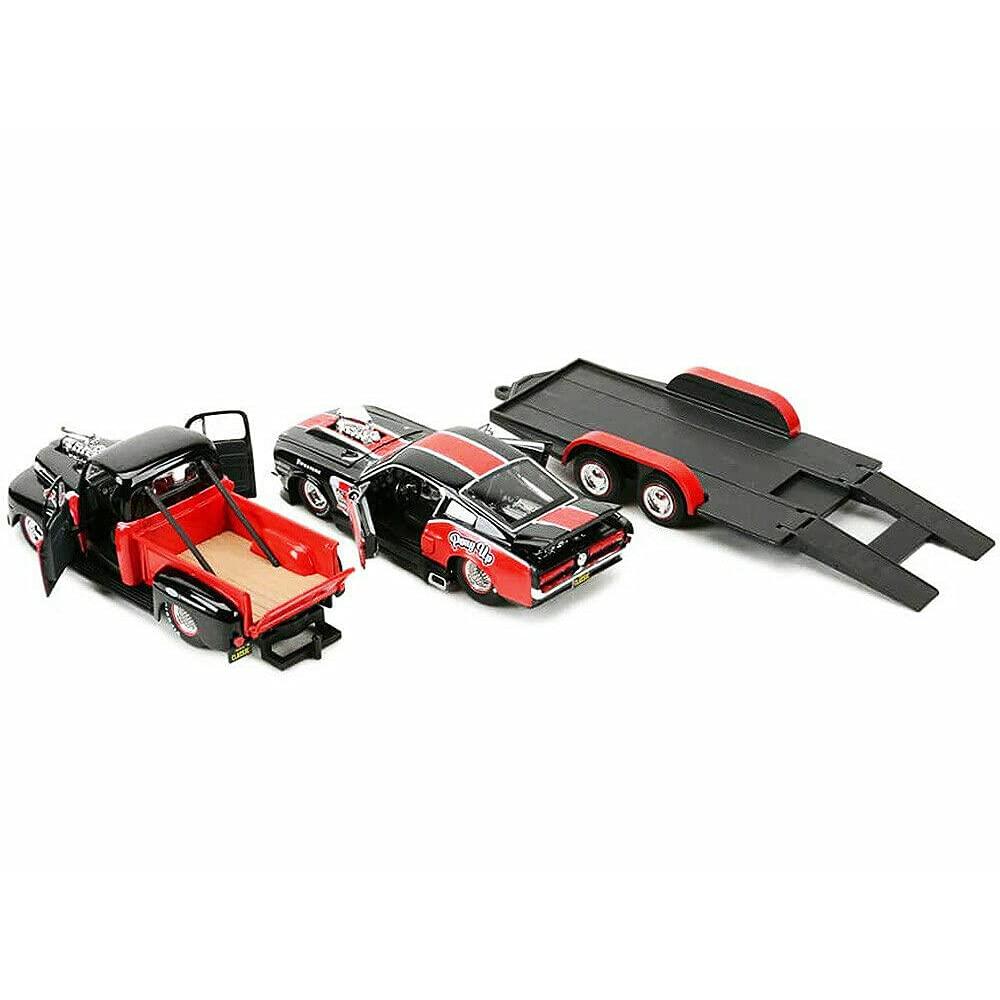 マイスト フォード F-1ピックアップ&フォード マスタングGT エリートトランスポーター 1948&1967 1/24 ダイキャストモデル コレクション アメリカ車 クラシックカー ピックアップトラック マッスルカー 限定版 - Trade Center