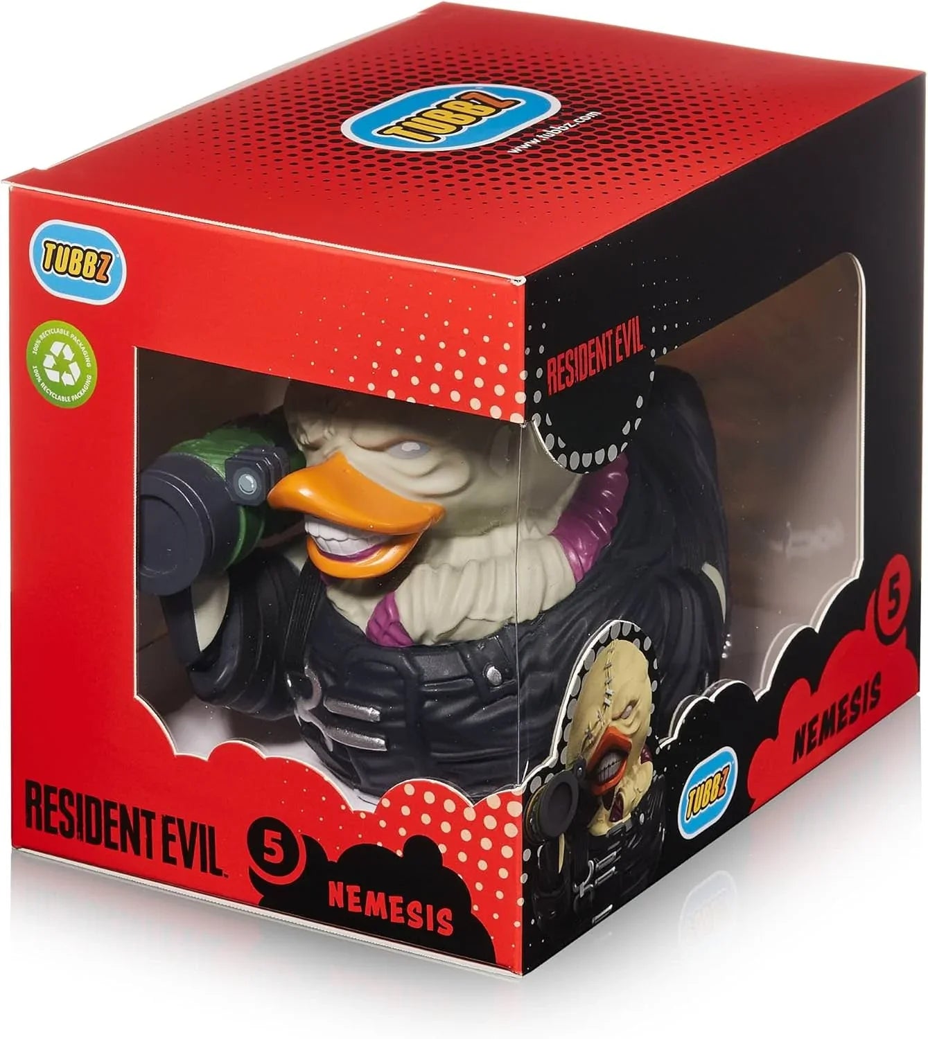 フィギュア Official Resident Evil Nemesis TUBBZ Boxed Edition Numskull Designs バイオハザードシリーズ象徴的モンスター ネメシス ユニークアヒルスタイル 高品質PVC 約9cm ディスプレイケース付き クオリティ重視 コレクター向け