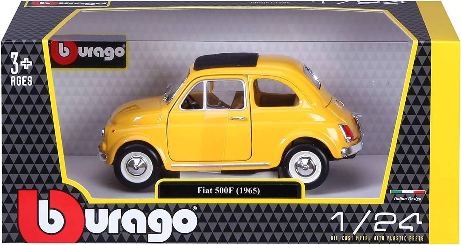 アウトレット品 ミニカー Bburago フィアット 500F 1965 1/24 イタリア名車 精巧再現 コンパクト個性派 フィアットブランド 愛らしいヘッドライト 独特リアエンジンレイアウト チンクエチェント 魅力的ミニチュアコレクターアイテム