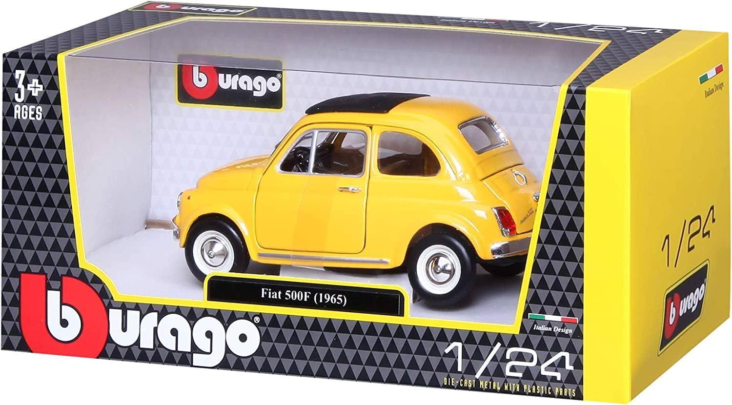 アウトレット品 ミニカー Bburago フィアット 500F 1965 1/24 イタリア名車 精巧再現 コンパクト個性派 フィアットブランド 愛らしいヘッドライト 独特リアエンジンレイアウト チンクエチェント 魅力的ミニチュアコレクターアイテム