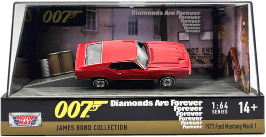 アウトレット品 ミニカーモデル フォード マスタング マッハ1 モーターマックス 1 64スケール 映画史に輝く永遠の名車 ダイヤモンドは永遠に登場 精巧な職人技による圧倒的なパワーと迫力 370馬力 1971年型 7 0リッター エンジン最高速度150マイル