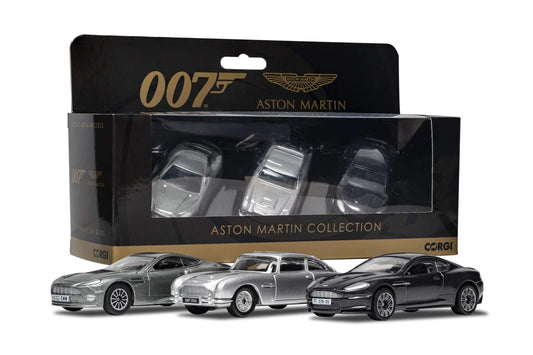 ミニカー コーギー 1/43 アストンマーチン コレクション 007ボンドカーシリーズ 映画史の名車 V12ヴァンキッシュ DB5 DBS 3台セット 高精細造形 特殊装備ディテール 再現 プレゼント向け 限定モデル コレクターズアイテム