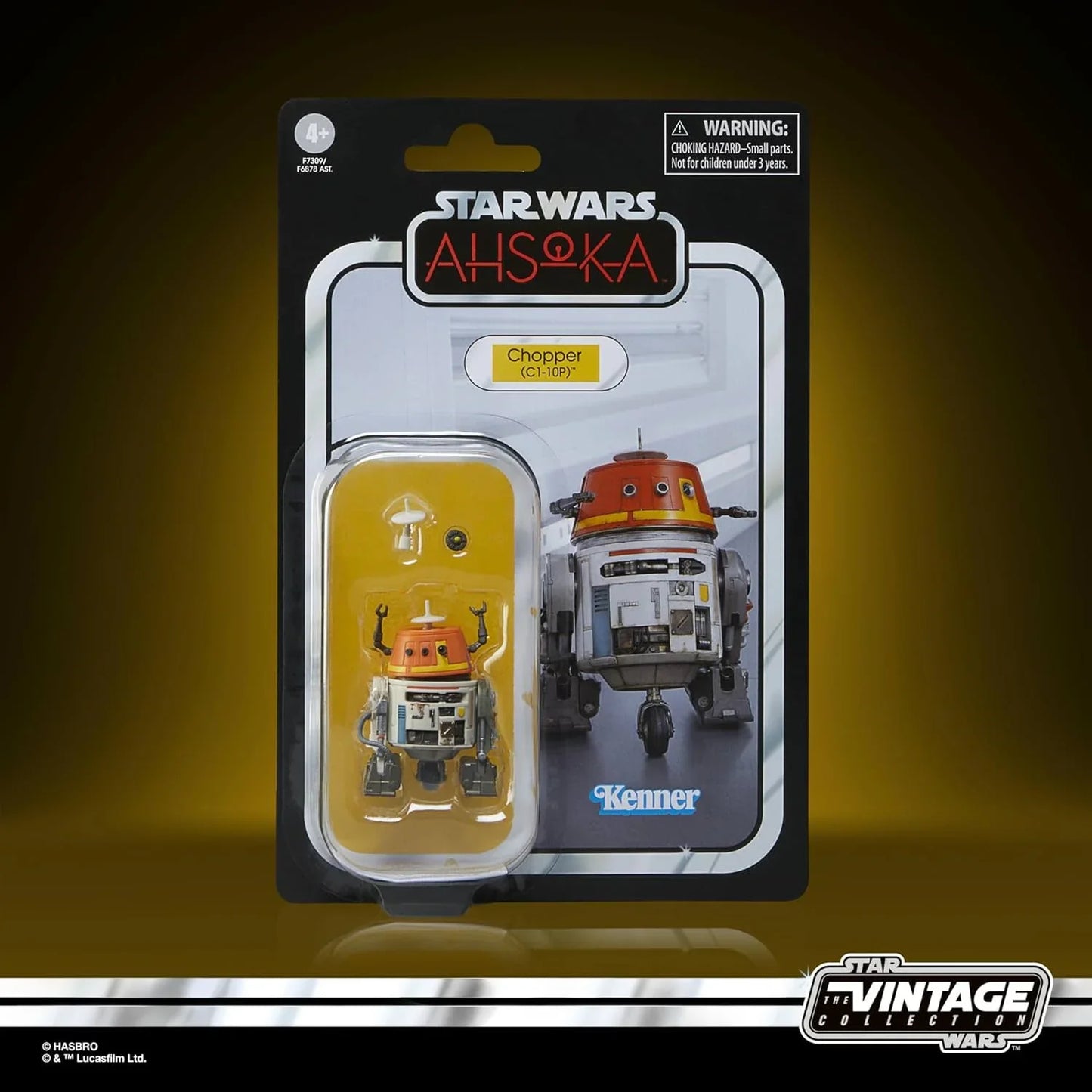 アウトレット品 スター・ウォーズ アソーカ ヴィンテージコレクション チョッパー C1-10P ハズブロ 3.75インチ アクションフィギュア 高度可動交換レーダーディッシュ 傾け可能ドーム 復刻パッケージ 2024年発売 コレクター向け
