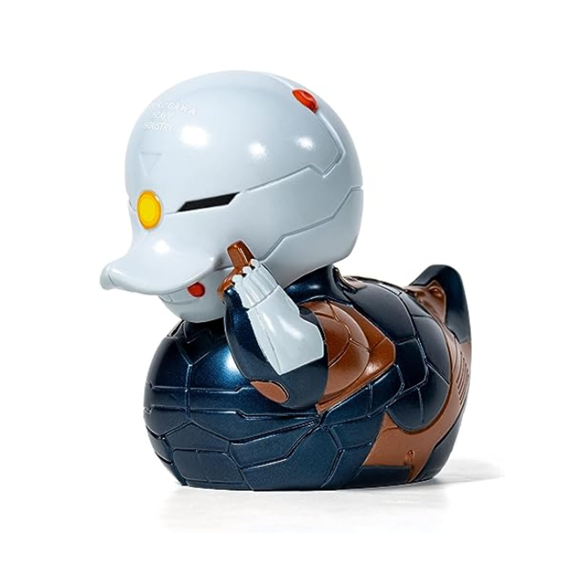 フィギュア メタルギアソリッド グレイフォックス TUBBZ Numskull Designs 公式ライセンス PVC素材 高品質 ラバーダック アヒル コレクティブル フィギュア 高さ約9cm 箱入り版 サイボーグ忍者特徴 精巧再現 独創的コスプレ