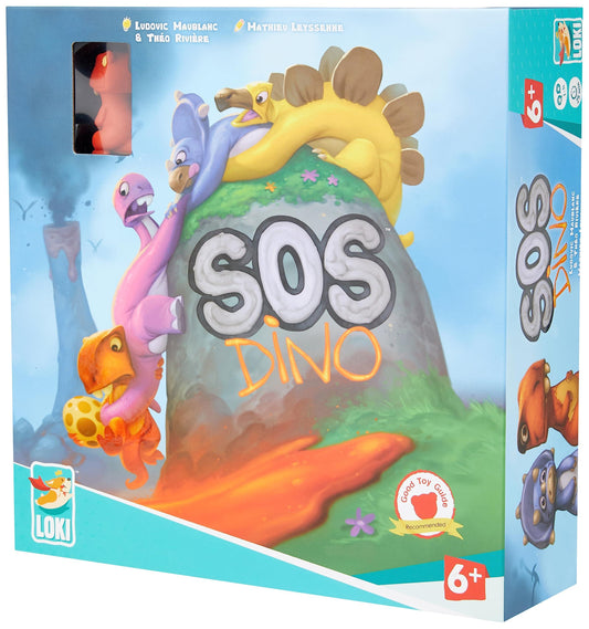 ボードゲーム 協力型ゲーム 恐竜救出 火山噴火 溶岩 SOS Dino 家族向け 恐竜フィギュア タイル配置 緊張感 仲間との連携 恐竜の卵回収 短時間プレイ 子どもから大人まで 協力して勝利 戦略と運のバランス 恐竜好き必見 協力型ボードゲーム輸入英語版 - Trade Center