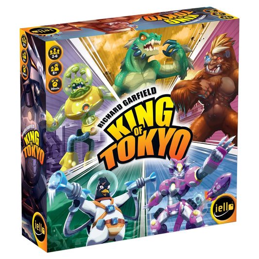 ボードゲーム King of Tokyo 2nd Edition スペースペンギン リチャードガーフィールド レジス・トーレス ダイス戦略 東京支配者 巨大モンスター ロボット エイリアン 勝利点 エネルギー パワーカード 高リプレイ性