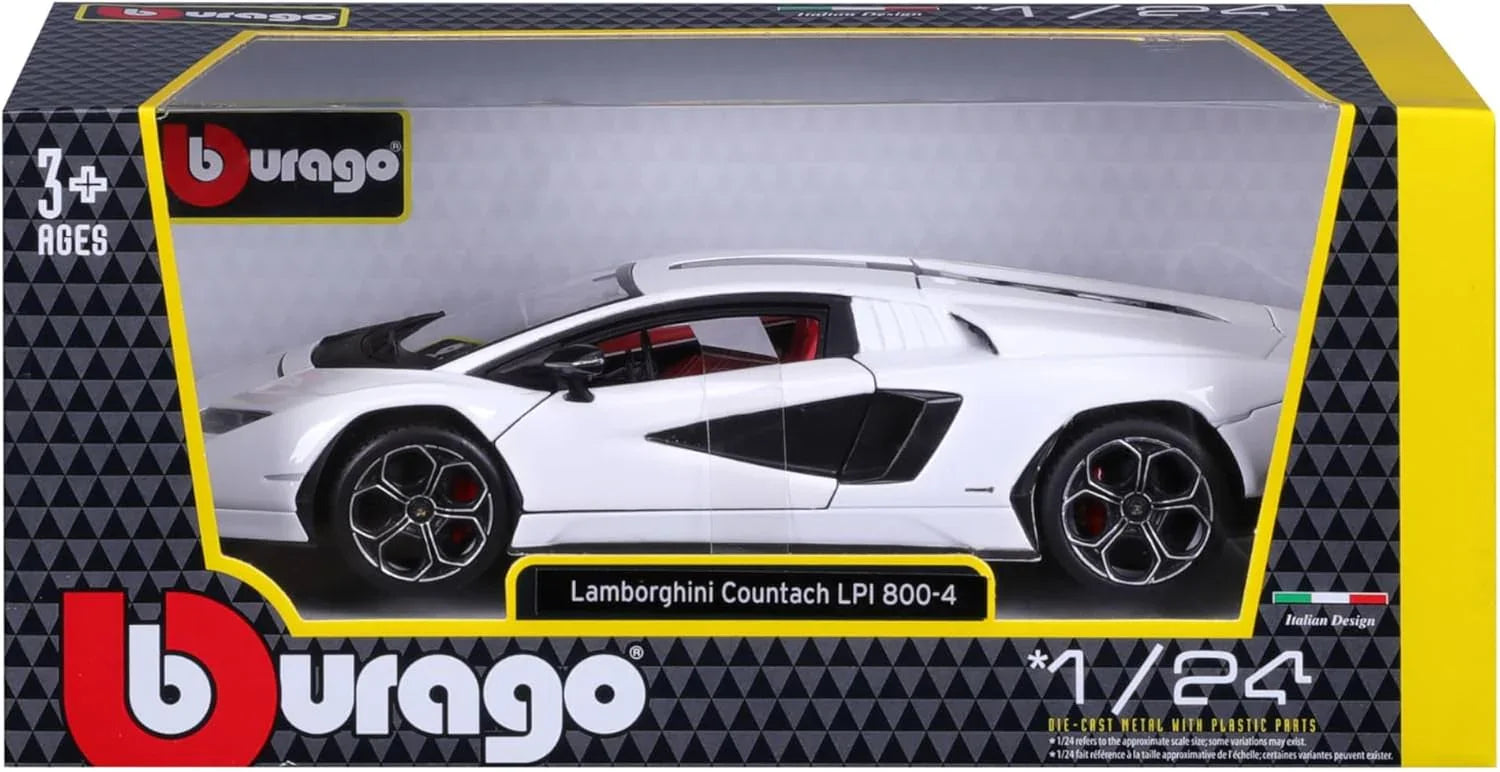 アウトレット品 ダイキャストモデルカー ランボルギーニ カウンタック LPI 800-4 1/24スケール ランボルギーニ 洗練されたデザイン 精密なディテール 純白ボディカラー シザードア シャープなエッジ くさび形シルエット リアスラット ディフューザー