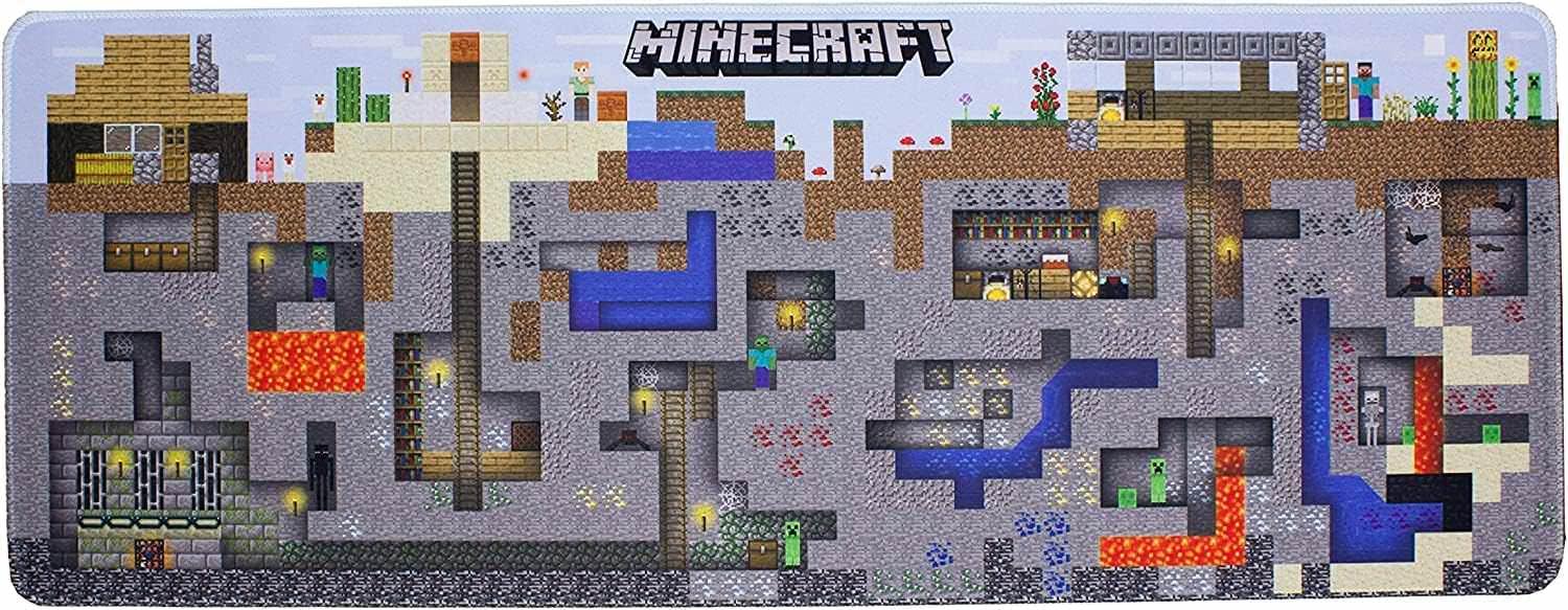 デスクマット Minecraft World Desk Mat Paladone マインクラフト公式ライセンス 公式ロゴ入り ブロックの世界観再現 ワイドサイズ 80cm×30cm 快適操作 スムーズマウス動作 傷汚れ防止 拭き取り簡単 プレゼント向け ギフトボックス入り 並行輸入品