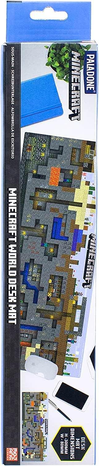 デスクマット Minecraft World Desk Mat Paladone マインクラフト公式ライセンス 公式ロゴ入り ブロックの世界観再現 ワイドサイズ 80cm×30cm 快適操作 スムーズマウス動作 傷汚れ防止 拭き取り簡単 プレゼント向け ギフトボックス入り 並行輸入品