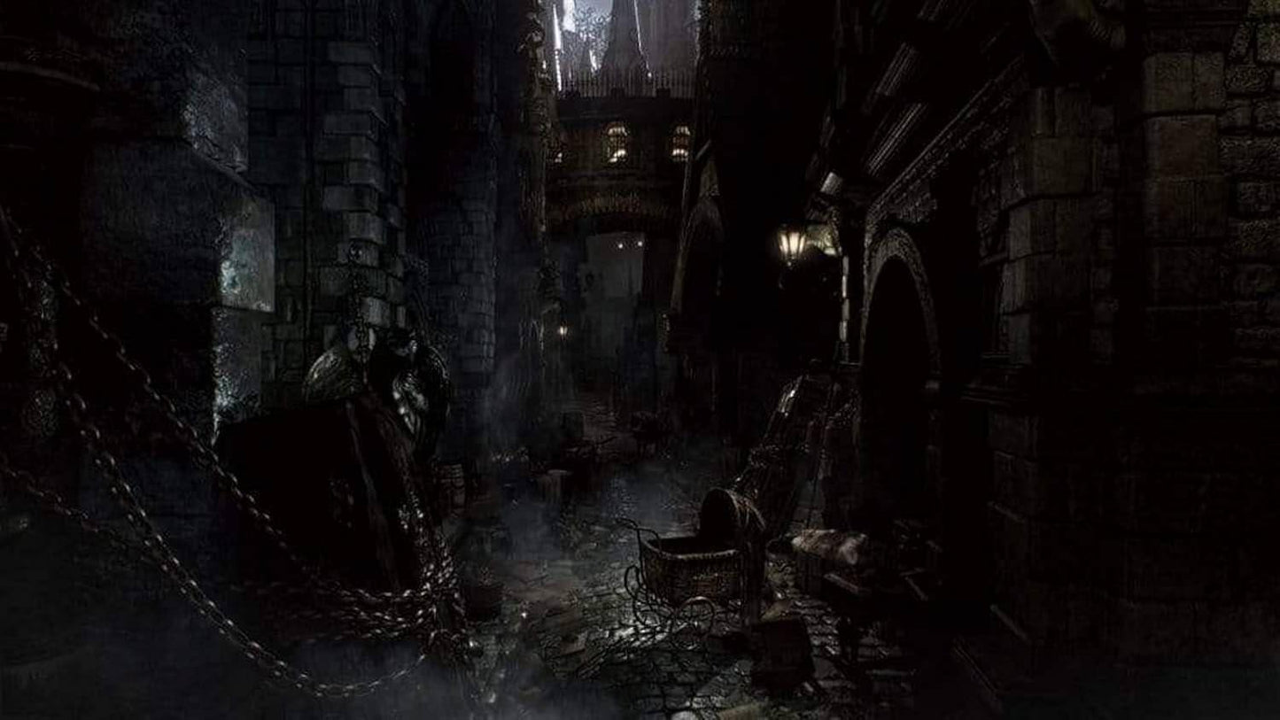 アクションRPG Bloodborne ブラッドボーン FROM SOFTWARE 新時代 独創的 ダークアクションRPG 狩人の物語 血の治療 ヤーナム 獣 狂気 謎 踏破 スピーディー ガンパリィ 銃反撃 立体的マップ探索 追加コンテンツ オールドハンター 並行輸入品