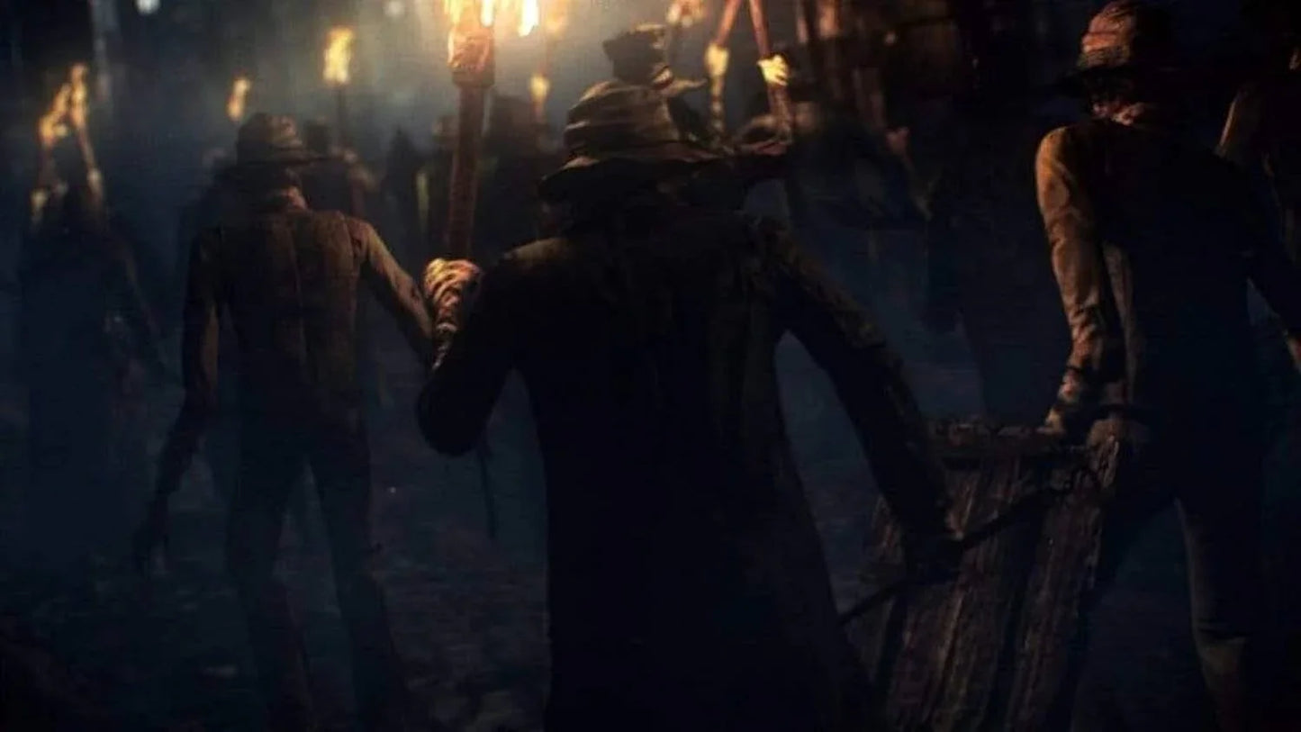 アクションRPG Bloodborne ブラッドボーン FROM SOFTWARE 新時代 独創的 ダークアクションRPG 狩人の物語 血の治療 ヤーナム 獣 狂気 謎 踏破 スピーディー ガンパリィ 銃反撃 立体的マップ探索 追加コンテンツ オールドハンター 並行輸入品
