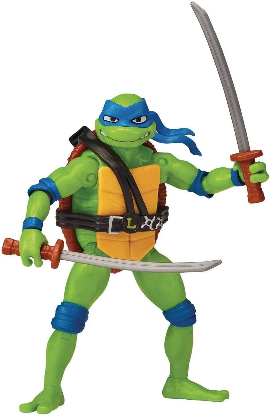 フィギュア TMNT MUTANT MAYHEM LEONARDO プレイメイツトイズ 映画公式アクションフィギュア 11.4cmサイズ 12箇所可動ポイント 双刀武器付属 赤ちゃん亀フィギュア同梱 ブリスターカードパッケージ アニメーション品質精密造形