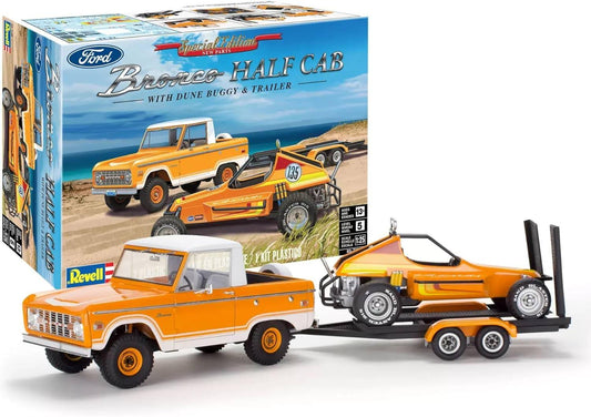 アウトレット品 プラモデル Revell レベル フォード ブロンコ ハーフキャブ サンドマンII 1/25 スケール 精巧なパーツ 組み立て キット オフロード SUV 人気モデル 初心者から上級者対応 カスタマイズ自由 インテリア飾り