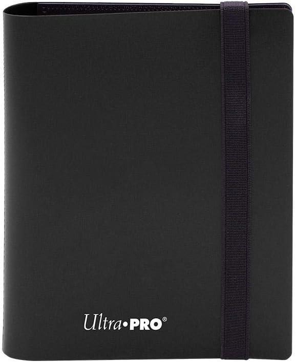 カード収納 Eclipse 2ポケットPROバインダー Ultra Pro ジェットブラック 酸を含まない非PVC素材使用 横入れポケット設計 伸縮性ストラップ搭載 カード位置ずれ防止 グリップ機能付き 持ち運びに便利 コンパクトサイズ