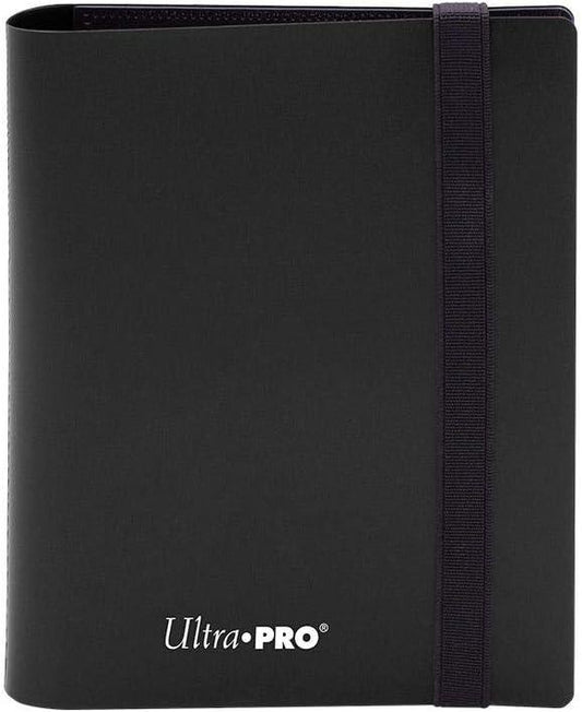 カード収納 Eclipse 2ポケットPROバインダー Ultra Pro ジェットブラック 酸を含まない非PVC素材使用 横入れポケット設計 伸縮性ストラップ搭載 カード位置ずれ防止 グリップ機能付き 持ち運びに便利 コンパクトサイズ