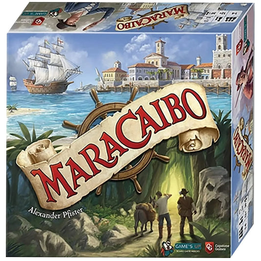ボードゲーム Maracaibo マラカイボ アレクサンダー・プフィスター 17世紀 カリブ海 航海 冒険 戦略 契約 手札管理 豊富なカード 多様な勝利への道 関係構築 同盟形成 探検 クエスト 