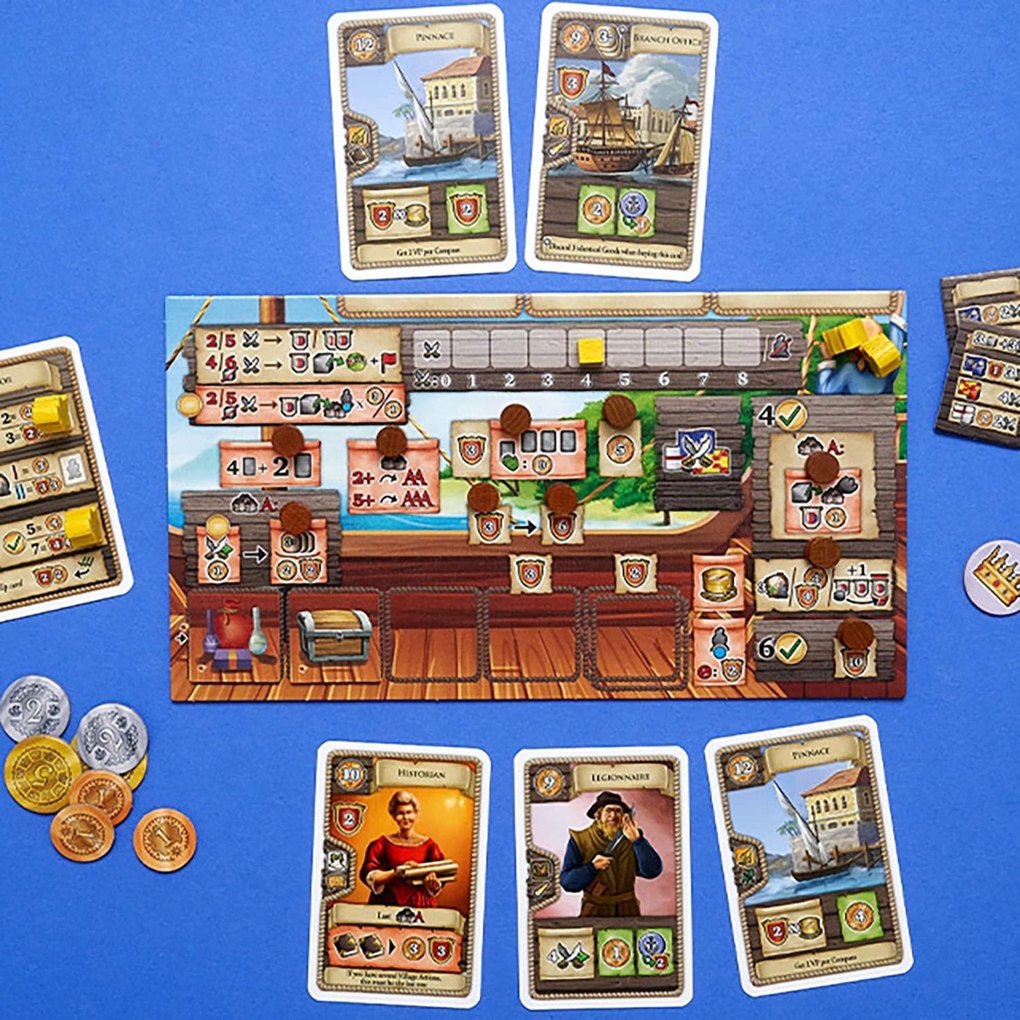 ボードゲーム Maracaibo マラカイボ アレクサンダー・プフィスター 17世紀 カリブ海 航海 冒険 戦略 契約 手札管理 豊富なカード 多様な勝利への道 関係構築 同盟形成 探検 クエスト 
