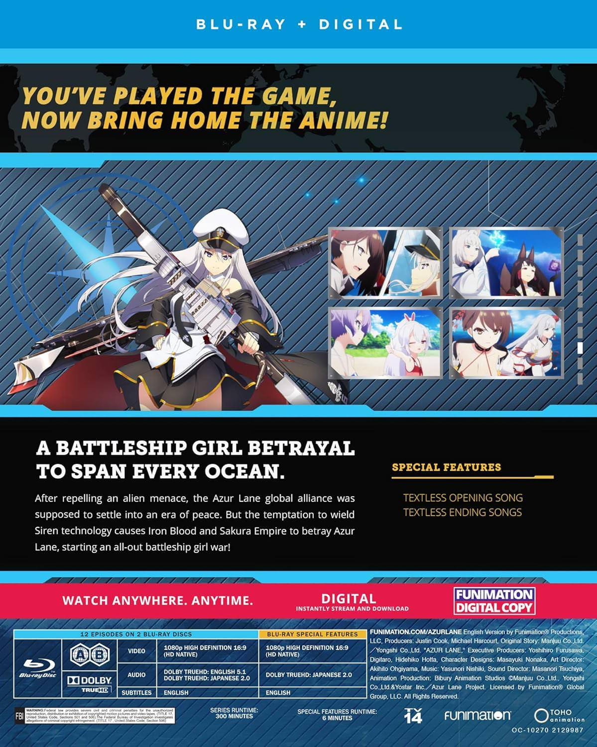 アニメ アズールレーン Blu-ray BOX 全12話 完全収録 バイブリーアニメーションスタジオ制作 艦船擬人化 美少女 エンタープライズ ジャベリン 赤城 天衝監督 荻原弘光キャラクターデザイン 戸田色音音楽 ノンクレジット映像 PV集収録 北米輸入版 Blu-ray - Trade Center