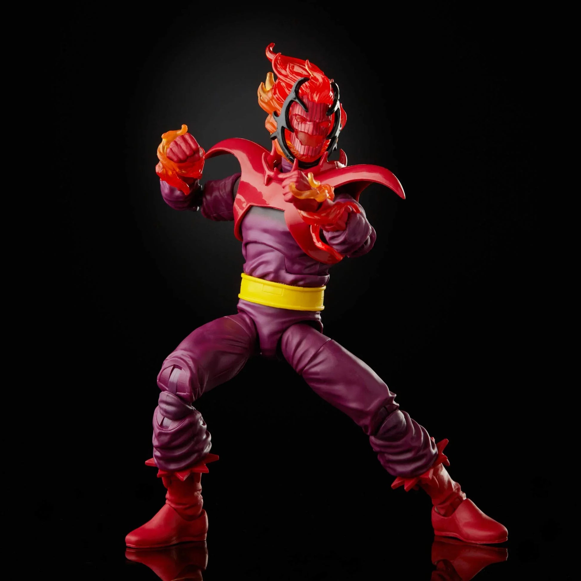 アクションフィギュア マーベル・レジェンド スーパーヴィランズ ドーマムー ハズブロ 火炎頭部 紫コスチューム 高可動 付属エネルギーエフェクト パーツ ビルドアフィギュアゼムヌパーツ コレクション向け