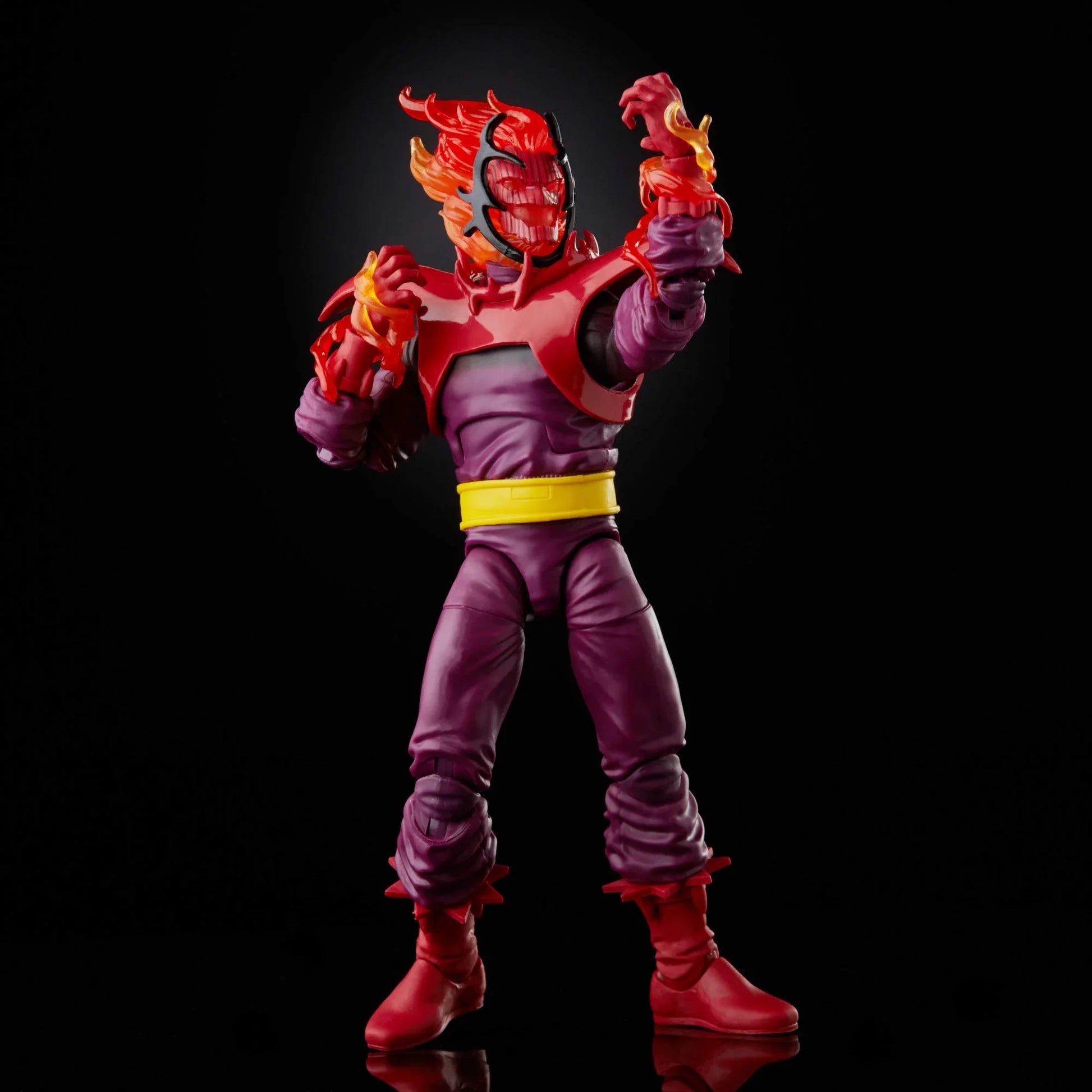 アクションフィギュア マーベル・レジェンド スーパーヴィランズ ドーマムー ハズブロ 火炎頭部 紫コスチューム 高可動 付属エネルギーエフェクト パーツ ビルドアフィギュアゼムヌパーツ コレクション向け