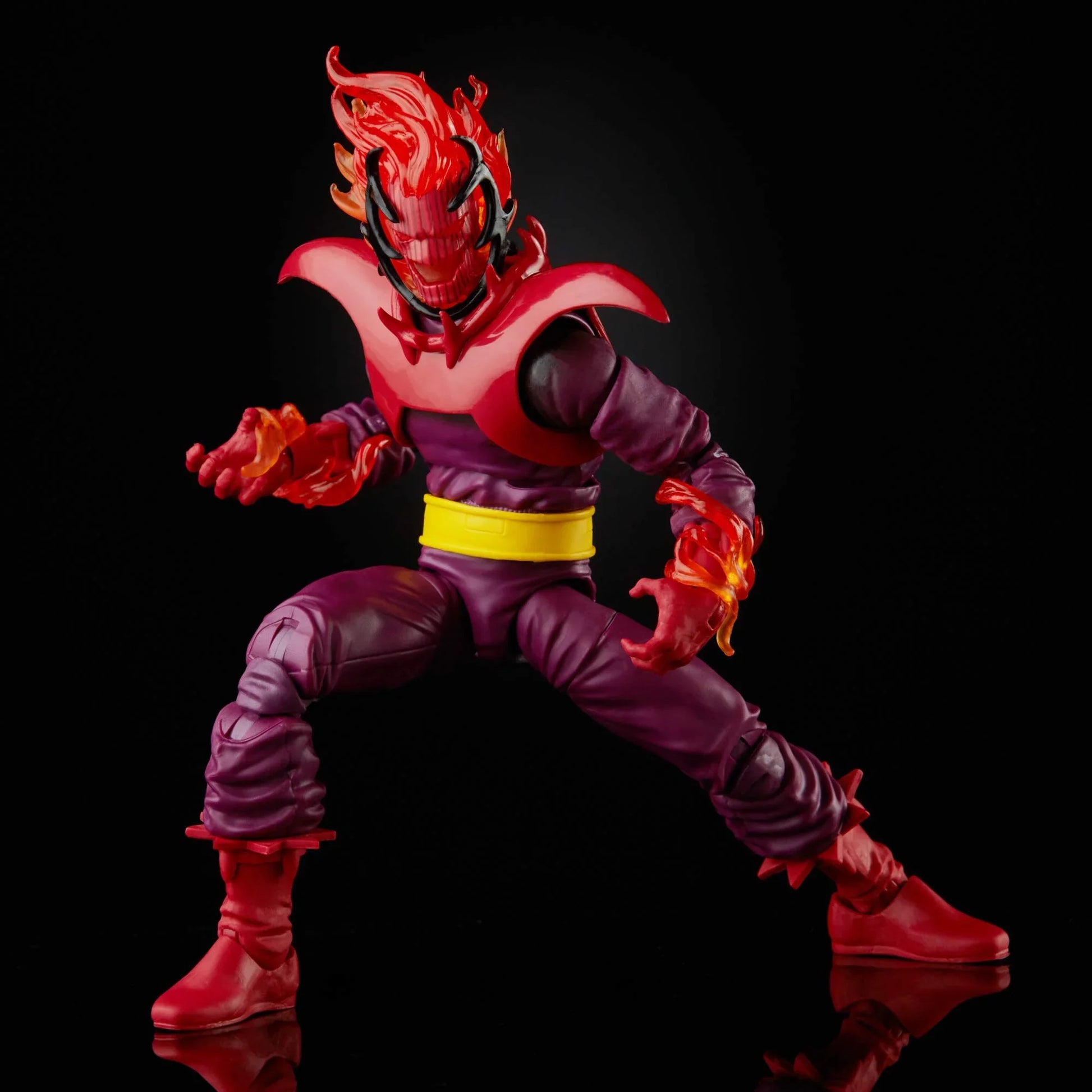 アクションフィギュア マーベル・レジェンド スーパーヴィランズ ドーマムー ハズブロ 火炎頭部 紫コスチューム 高可動 付属エネルギーエフェクト パーツ ビルドアフィギュアゼムヌパーツ コレクション向け