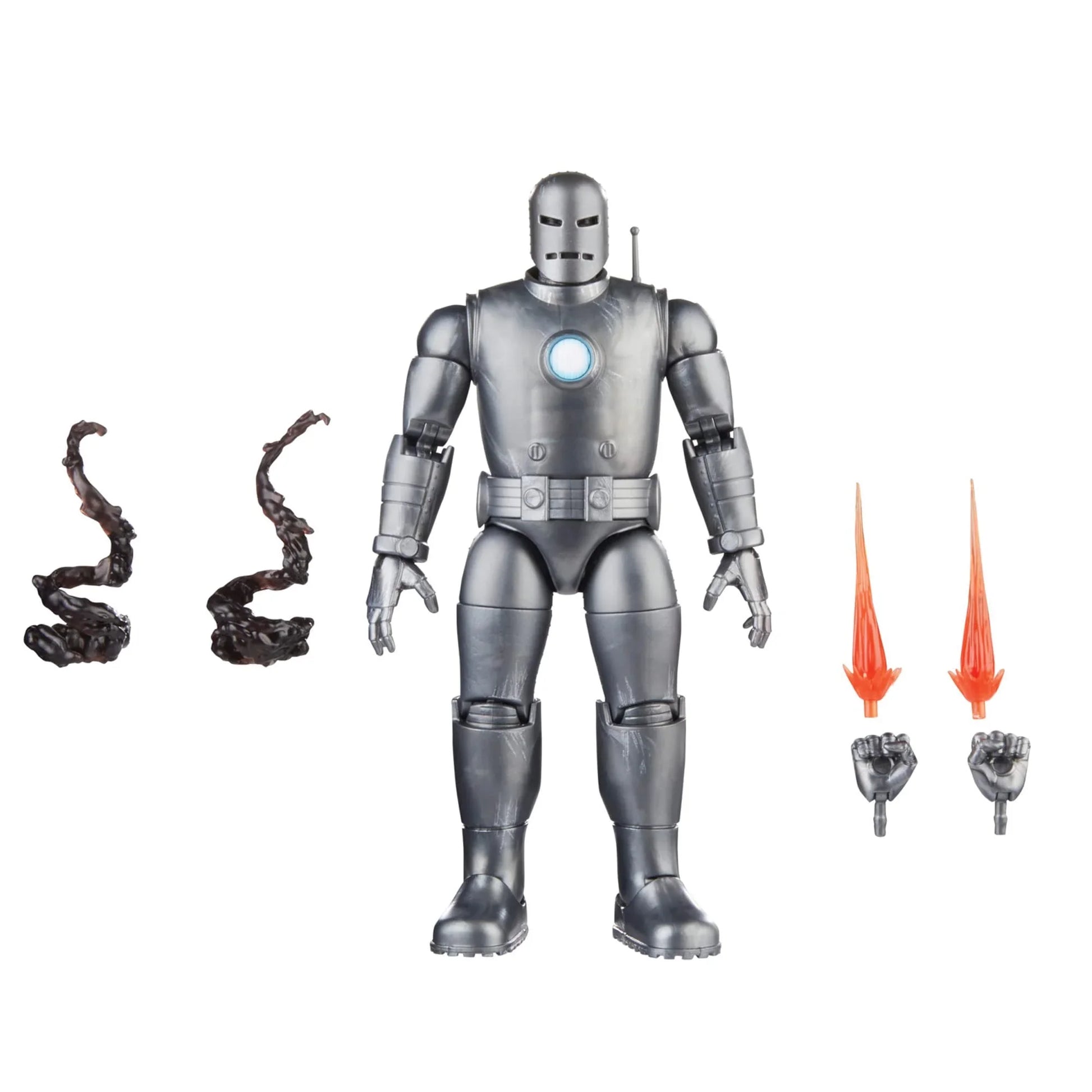 アウトレット品 フィギュア アベンジャーズ 60周年記念 マーベルレジェンド アイアンマン モデル01 マーベルレジェンドシリーズ 冷戦時代の科学技術を反映したシルバーボディ 直線的フォルムと重厚装甲 複数可動ポイント 戦闘飛行シーン再現可能