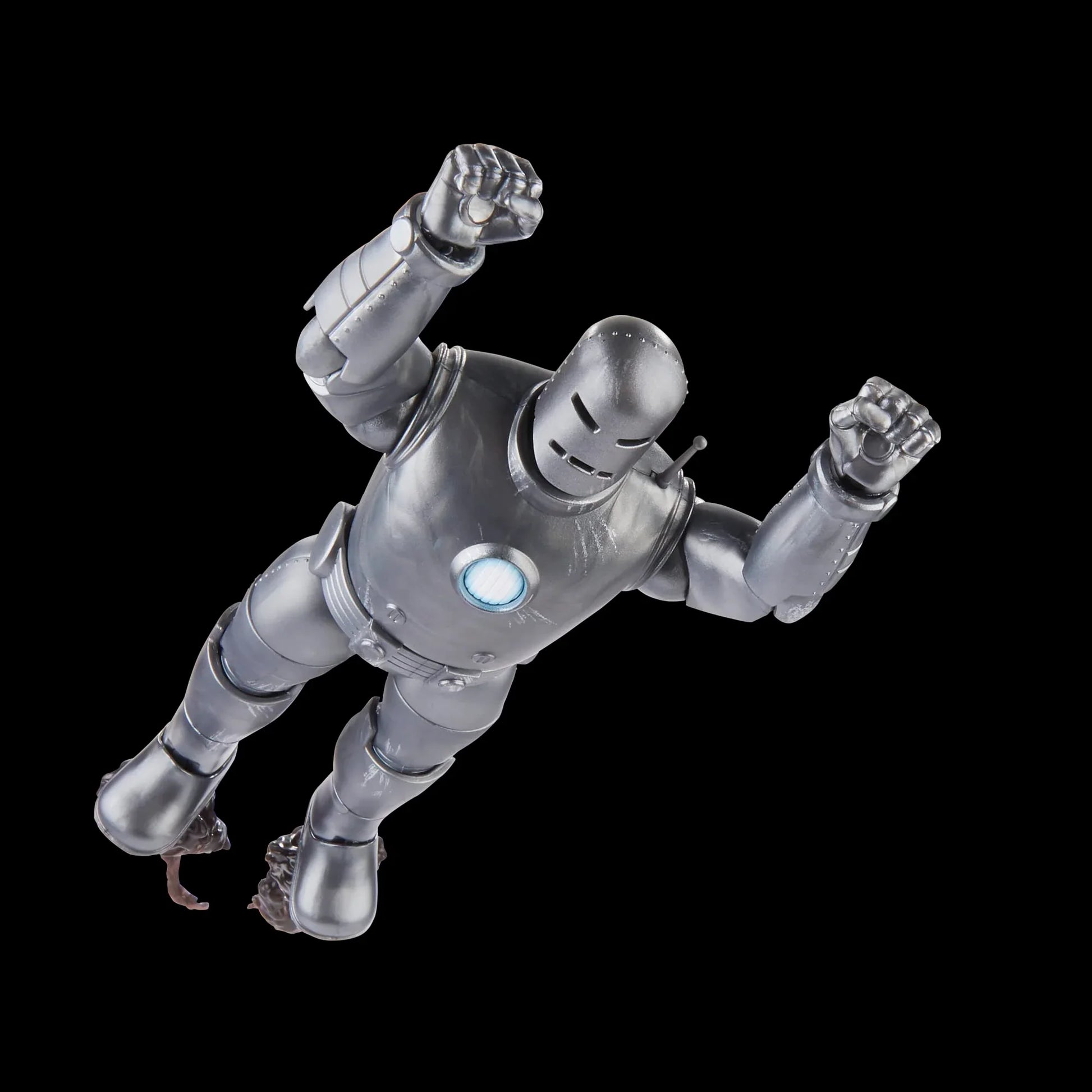 アウトレット品 フィギュア アベンジャーズ 60周年記念 マーベルレジェンド アイアンマン モデル01 マーベルレジェンドシリーズ 冷戦時代の科学技術を反映したシルバーボディ 直線的フォルムと重厚装甲 複数可動ポイント 戦闘飛行シーン再現可能
