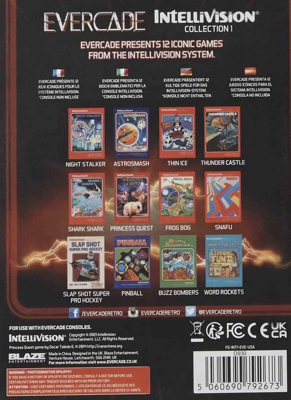 レトロゲーム インテリビジョン ゲームコレクション1 エバーケード 高品質なエミュレーションと豊富な収録タイトル 操作性と互換性抜群 4.3インチ大画面対応 USB-C充電 HDMI出力 ヘッドフォンジャック搭載 並行輸入品