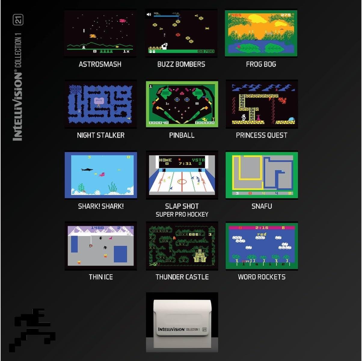 レトロゲーム エバーケード インテリビジョン ゲーム1 Blaze Entertainment 12タイトル収録 Astrosmash Frog Bog Night Stalker Pinball Princess Quest Shark Shark Slap 並行輸入品 - Trade Center